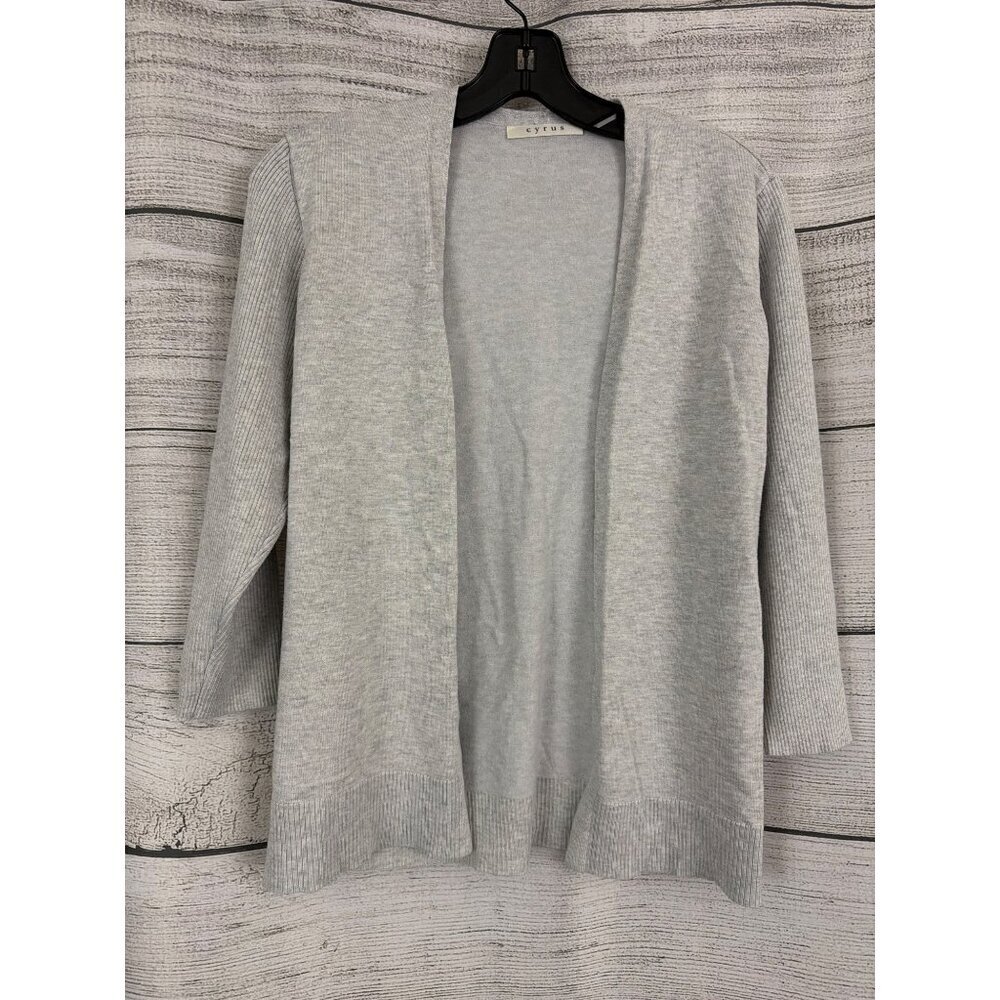 Cyrus Lightweight Open-Front Cardigan Sweater Size S